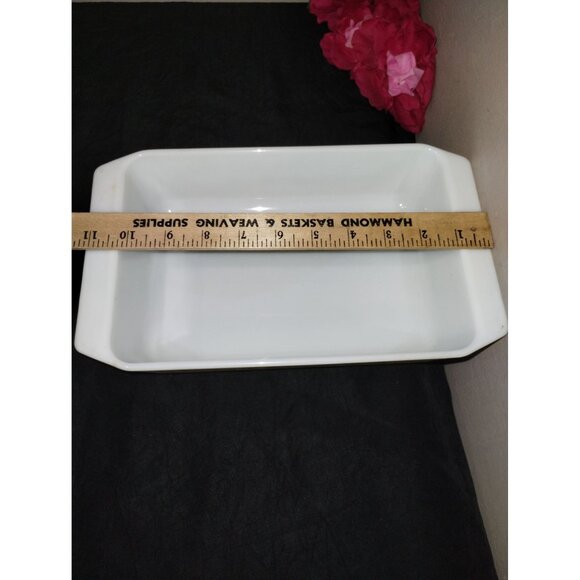 Vintage Pyrex Golden Acorn 575 B Space Saver Baking Dish, 2 Qt, - Picture 7 of 13